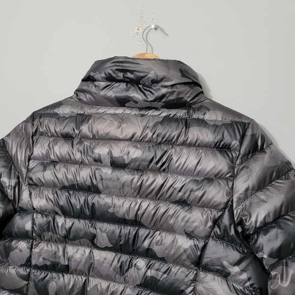 MyAnorak Black Camo Pattern Crop Sleeve Puffer Jacket - Picture 9 of 14